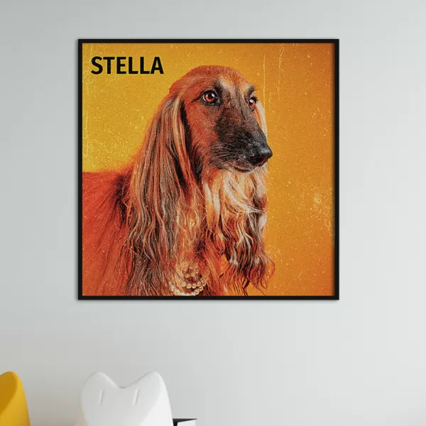 printable pet portrait wall art home deco dog